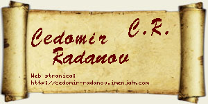Čedomir Radanov vizit kartica